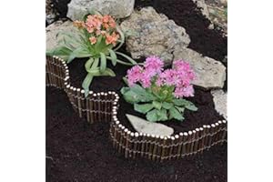 Garden Mile Bordo in legno di salice, facile da installare, 2 m, resistente alle intemperie, recinzione da giardino in legno, recinzione da esterno per giardino, patio e passerelle (30 cm x 200 cm)