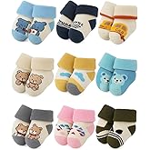 CUTEABLY Baby Socks for Girls and Boys, 6-12 Months, Warm Winter Socks