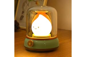 VoMii Lampe de Chevet, Veilleuse Enfant Pour Chambre Salon, LED Lampe de Chevet Dimmable avec Mode Chaud et Mode Bougie (scintillement), USB Rechargeable Lampes Veilleuse Adulte avec Minuteur