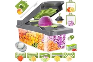 SUNNYSANJI Vegetable Chopper Vegetable Cutter Mandoline Vegetable Slicer - Veggie Onion Potato Salad Food Chopper Manual-Veg Chopper and Dicer/Julienne- Kitchen Tools & Gadgets, Includes a Free Egg Cutter.
