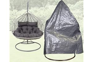 Lesli Living Schutzhülle für 2-Sitzer Hängesessel/Hängekorb Hängeliege 140x125x180 cm Abdeckplane Regenschutz Haube grau