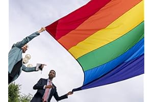 ECLIPSE BRANDING Official progressive pride flags progress pride rainbow flags Banners for Gay Pride Events (10x6 ft flag eyelets 4 corners)