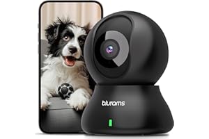 blurams Pet Camera 2K, Indoor Camera, Dog Camera, 360° Home Security Camera, 2.4g & 5g, Night Vision, Motion Tracking, 2-Way Talk, Cloud&SD, APP Control, Works with Alexa
