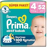 Prima Aktif Bebek S&uuml;per Paket 4 Beden 52 Adet
