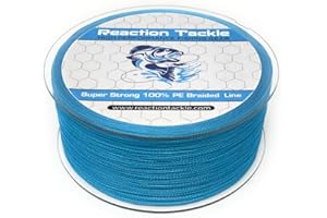 Reaction Tackle Braided Fishing Line - Pro Grade Power Performance for Saltwater or Freshwater Fish - Colored Fishing Line Braid for Extra Visibility