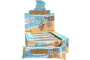 Grenade Barre Hyperprotéinée à Faible Teneur en Glucides - Chocolate Chip Cookie Dough, 12 x 60 g