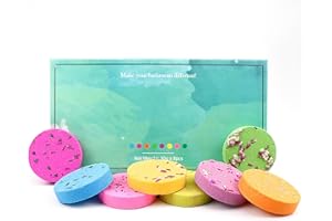 MKNZOME Bombe da Doccia Aromaterapia, 8 Pezzi di Shower Steamers per la Doccia, Prodotti Essenziali del Bagno Compresse di Vapore per il Relax Antistress, Idee Regalo per Donne Amica Mamma