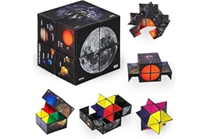 YAJIMAOY Star Cube 2 in 1, Infinity Cube, Speed Cube, Cubo Infinito, Cubo Cambiaforma, Cubo per Speedcuber, Cubo Velocità, Trasformabili Cubo Giocattoli Scientifici, Puzzle Cube Fidget Toy for Kids and Adult