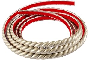 ZAYEJOD Champagne Gold PVC Wallpaper Border Self Adhesive,Flexible Molding Trim,Decorative Strip,Edging Strip for Cabinet,Door, Mirror Frame,Furniture Decoration,Plaster,Ceiling,Background Wall(5m,10mm)