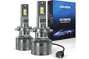 KOYOSO Lampadine H7 LED 80W 16000LM Sostituzione per Alogena Lampade e Xenon Luci, 6500K Estremamente Luminoso Lampade per Auto, 2 Lampadine