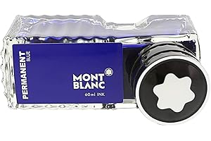Montblanc 107756 Flacon d'encre Permanent Blue - Encre pour Stylo Plume - Bleu Permanent - 60 ml