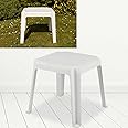 Garden Patio Coffee Side Table Outdoor Deck Chair Bistro Plastic Side Table White