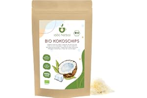 Ekologiska kokoschips (1 kg), ekologiska kokoschips osötade och orostade, kokos från kontrollerad ekologisk odling, 100% ren och naturlig