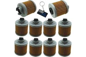STONEDER 10 Unids Filtro de aceite para Honda 15412HB6003 1986 1987 ATC125M 1987 1988 TRX125 FOURTRAX 2004 CB50R DREAM 50R Pit Bike Mini GP Minicross Minimotard Kitaco YX (2009 2010) Takegawa Daytona
