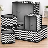 PulGos 𝟔𝐩𝐜𝐬 Foldable Drawer Organizer Box | Closet Storage Bins |Undergarments, Stationery & Accessories | Multipurpose F
