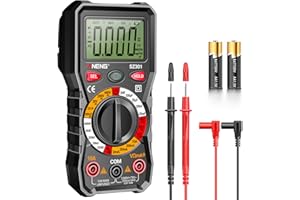 ANENG Multimeter Digital Voltmeter Batterietester Spannungsprüfer Durchgangsprüfer Ohm Volt Ampere Messgerät AC/DC Spannung Strom Widerstand Diode,Großes LCD-Anzeige Elektrische Werkzeuge