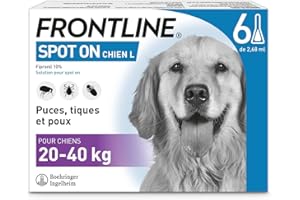 FRONTLINE Spot on Grand Chien L de 20 À 40kg 6 pipettes
