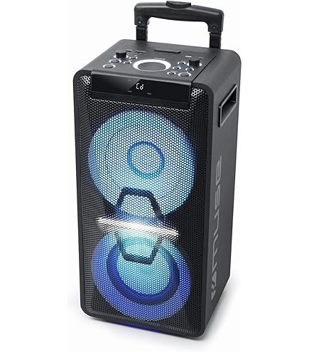 Enceinte Autonome DJ 1000W Avec Lumières RGB - Bluetooth, Lecteur CD, USB, Radio FM - Pour Fête, Soirée, Extérieur