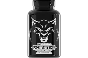 VITASTRONG. Carnitina Integratore Alto Dosaggio (1 al Giorno per 2 Mesi), Acetil L Carnitina 1000 mg in 60 Compresse Vegan ad Alta Biodisponibilità, Aminoacidi Essenziali Compresse di L-Carnitina Pura Vitastrong