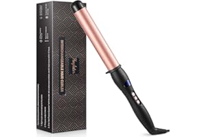 Hair Curling Wand 32mm, Haglater Hair Curler Quick Heating Curling Wand for Long Hair, Ceramic Barrel Curling Iron with Adjustable Temperature 80-230°C