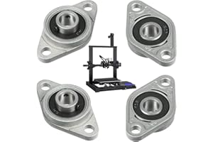 GIAK KFL08 Flanschlager 8 mm Zinklegierung Lager 4 Stück Rhombisches Flanschlager Tragblock für 3D-Druckmaschinen