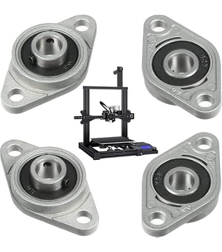 4 Stehlager KFL08 – 8 Mm Bohrung, Zinklegierung, Selbstausrichtend, Für Maschinen & Wellen