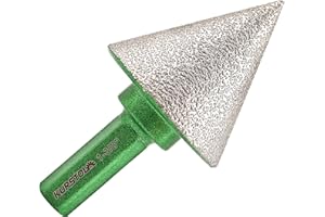 KURSTOL Foret conique diamant pour carrelage – 35 mm x perceuse électrique à tige hexagonale, foret biseauté pour façonner l'élargissement, nettoyer les trous existants de granit, marbre et porcelaine