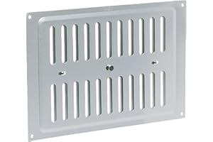 SMARTHOME Home Smart 9" x 6" Adjustable Air Vent Satin Anodised Aluminium/Metal Chrome Grille Cover