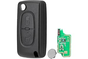 VAILIKEY ASK 433MHZ Flip CE0536 Car Key Fob For Peugeot 207 307 407 208 308 3008 Expert Partner Van Key Citroen C1 C2 C3 C4 Grand Picasso Dispatch Berling Key Fob 2 Buttons HU83 Key Fob