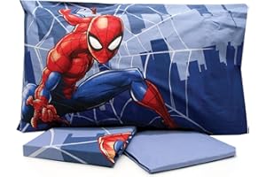 LOVETESSILE Set Lenzuola Letto Singolo, Completo Letto Marvel Spiderman in Cotone per Bambini: Avventure da SuperEroe!