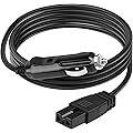 Mini Réfrigérateur Câble pour Voiture, 2m 12V 10A DC Cordon d'alimentation Câble Prise allume-cigare 2 Broches Câble de Chargement Mini Réfrigérateur pour congélateur portable Mobicool CoolBox