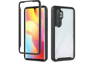 EuCase 3 en 1 Funda para Xiaomi Redmi Note 10 Lite Antigolpes, Transparente Carcasa de Silicona TPU + PC para Xiaomi Redmi Note 10 Lite Anti-Rasguño 360° Protección Caso