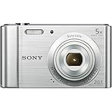 Sony DSCW800 Digital Compact Camera (20.1 MP, 5x Optical Zoom) - Silver