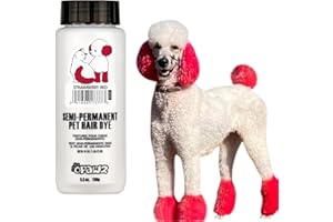 Opawz Semi-Permanente Tinte para el Pelo de Perro, Pigmentos de Grado Alimenticio, Tinte para el Pelo de Mascotas para Perros, Gatos y Todas Las Mascotas Que Pueden Bañarse (Fresa Rojo)