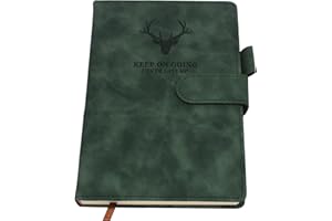 EARNING POWER Carnet de Notes Classique Papier à Rayures - Journal Couverture Rigide, 8,3 "× 5,7", 360 pages,Parfait pour le bureau Accueil École Rédaction professionnelle et prise de notes(vert)