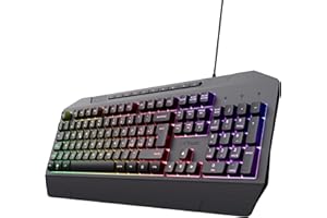 Trust Gaming GXT 836 Evocx Tastiera Gaming Layout Italiano QWERTY, 78% Plastica Riciclata, Tasti con Membrana, Retroilluminata RGB, Anti-Ghosting, Keyboard USB per PC/Computer/Laptop - Nero