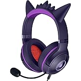 Razer Kraken Kitty V2 - Pok&eacute;mon Gengar Edition - USB Kulaklık - Gengar Spike'lar - Stream Reaktif Aydınlatma - HyperClear Kar
