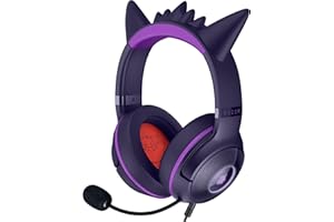 Razer Kraken Kitty V2 - Gengar Pokémon Edition - USB Headset - Gengar Spikes - Stream Reactive Lighting - HyperClear Cardioid Mic - TriForce 40mm Drivers - 7.1 Surround Sound | Violet