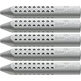 Faber-Castell Gomma Triangolare Grip 2001 - Confezione Da 3 - Blu - Ergonomica Con Soft-Grip - Per Matite E Matite Colorate - 2
