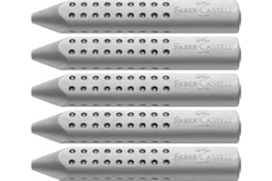 ‎FABER-CASTELL FABER-CASTELL 187100 - Dreieckradierer Grip 2001, grau, 5 Stück