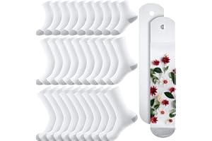 Toulite 15 Paar weiße Sublimationssocken Rohlinge Polyester Socken Blank Wärmeübertragung Socken 2 Stück Metall Sublimation Socken Jig