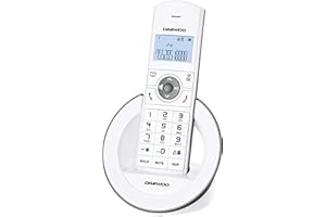 DAEWOO INTERNATIONAL Daewoo Teléfono Inalámbrico Dect DTD-1400 | Teléfono Inalámbrico | Identificador de Llamadas | Pantalla Retroiluminada | Color Blanco