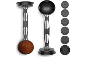 GPG2 Koffee Zen Lot de 5 tasses à expresso interchangeables (49-58 mm), double pelle à café (1 & 2 cuillères à soupe) pour Breville, De'Longhi et autres modèles