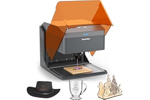 SAINSMART Incisore laser Kiosk 5W, macchina per incisione laser leggera e portatile, taglierina laser domestica con custodia in acrilico per fai da te legno/pelle/metallo