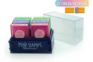 Pack 8 Sellos Motivacionales Especial Profesores MINI STAMP (En Catalán) - REF. 0683 - Hasta 10,000 Impresiones por Sello.En Cajita Individual by Office Box