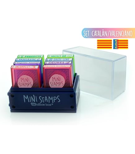 Timbri Motivazionali Per Scuola | Set 6 Pezzi In Inglese | Con Inchiostro Integrato
