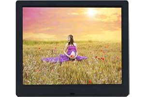 AOWASI Digital Photo Frame 9 Inch Digital Picture Frame 1024 * 768 HD IPS Screen Photo/Music/Video Player/Calendar/Alarm Clock with Remote Control, Support USB or SD Card, Black