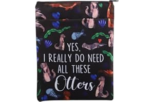 PLITI Funny Otter Gift Book Sleeve for Animal Lover (Yes I Really Do Need All These Otters)