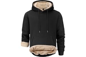 Tansozer Herren Warme Kapuzenpullover Fleece Sweatshirts Hoodies Gefütterte Winterpullover Fleecepullover