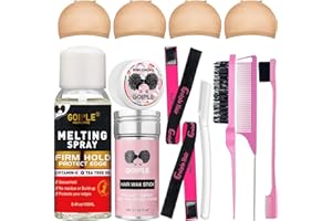 WOZUTUNT Lace Melting Spray Glue-Less Hair Adhesive For Wigs Für Perücken aus Spitze Natürliches Finish Set für Halt und Schutz der Kanten